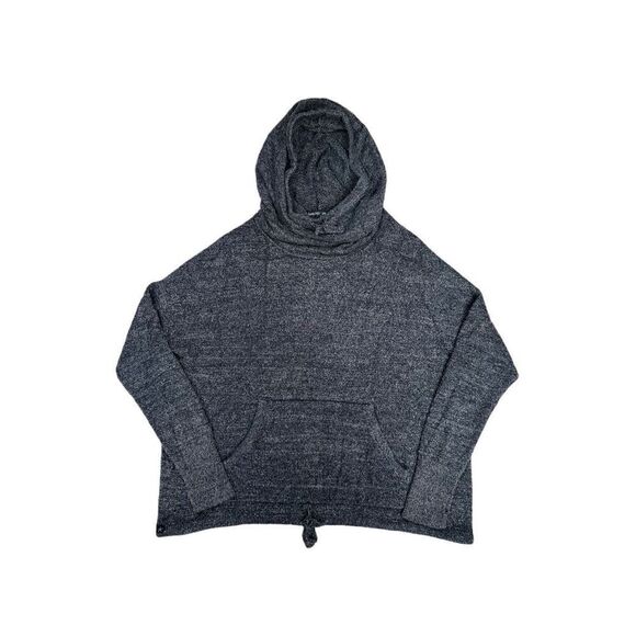 Barefoot Dreams Cozy Chic Lite Pebble Beach Pullover Hoodie Gray/Blue XL Soft - Picture 3 of 15